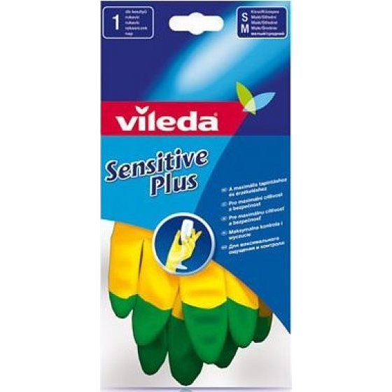 Vileda Sensitive Plus Rubber gloves size 9 1 pair