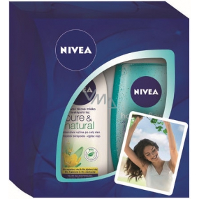Nivea Pure Nourishing Body Lotion 250 ml + Hawaiian Flower & Oil Shower Gel 250 ml, for women cosmetic set