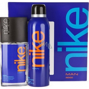 Nike Indigo Man perfumed deodorant glass for men 75 ml + deodorant spray 200 ml, cosmetic set