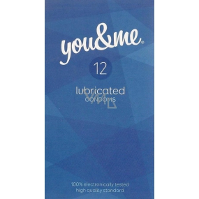 You & Me Lubricated transparent lubricated condom 12 pieces