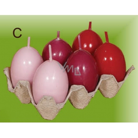 Lima Egg with scented candle red 40 x 60 mm set of 6 pieces