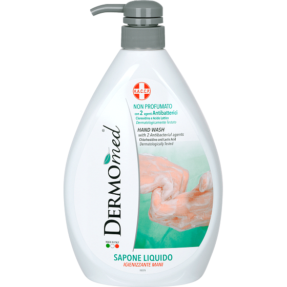 Dermomed Sanitizing Antibacterial Disinfectant Liquid Soap Dispenser 1 L