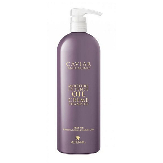 Alterna Caviar Moisture Intense Oil Oil Caviar Moisturizing Shampoo for Very Dry, Coarse, Unruly Hair 1000 ml Maxi