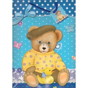 Nekupto Gift paper bag 32.5 x 26 x 13 cm Teddy bear 1010 40 KAL