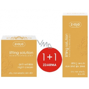 Ziaja Lifting Solution night anti-wrinkle cream 50 ml + serum around the lips and eyes 30 ml, duopack