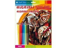 Coloring pages by numbers with markers Elephants 24 x 29 cm
