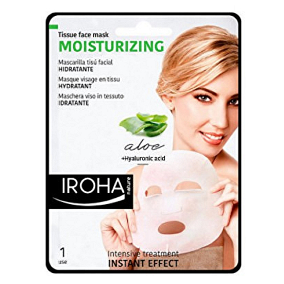 Iroha Moisturizing Fabric Mask with Aloe Vera and Hyaluronic Acid 23 ml