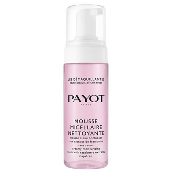 Payot Les Démaquillantes Mousse Micellaire Nettoyante creamy micellar foam with raspberry extracts, soap-free 150 ml