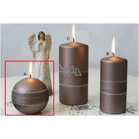 Lima Sparkling candle light brown ball 80 mm 1 piece