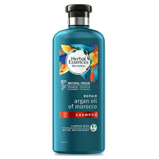 Herbal Essences Repair Argan Oil Shampoo with argan oil, helps restore hair smoothness, without parabens 400 ml