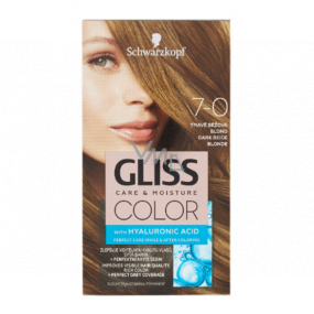 Schwarzkopf Gliss Color hair color 7-0 Dark beige blond 2 x 60 ml