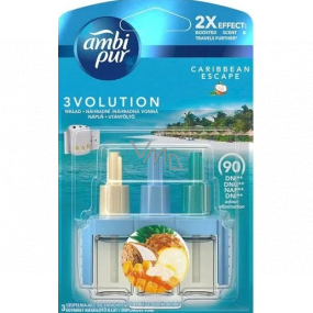 Ambi Pur 3 Volution Caribbean Escape 2x Effect electric air freshener refill 3 x 20 ml