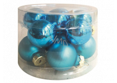 Blue glass flasks set 2.5 cm, 12 pieces
