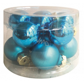 Blue glass flasks set 2.5 cm, 12 pieces