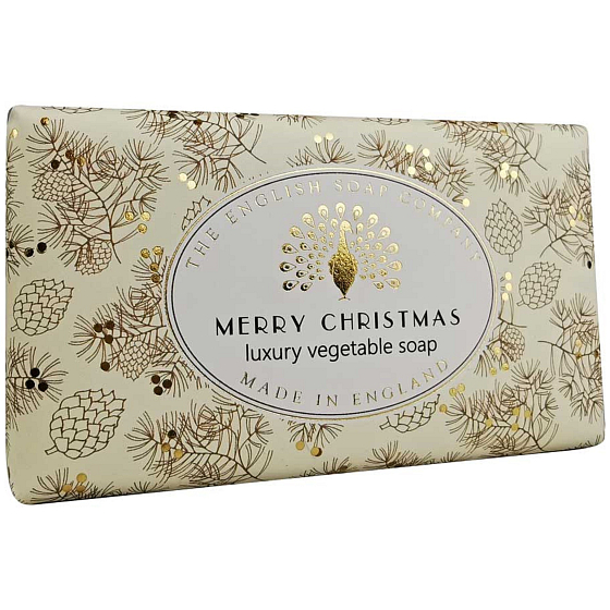 English Soap Vintage Merry Christmas natural perfumed toilet soap with shea butter 190 g