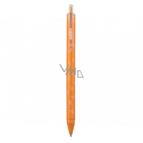 Spoko Flora ballpoint pen, orange, blue ink, 0.5 mm