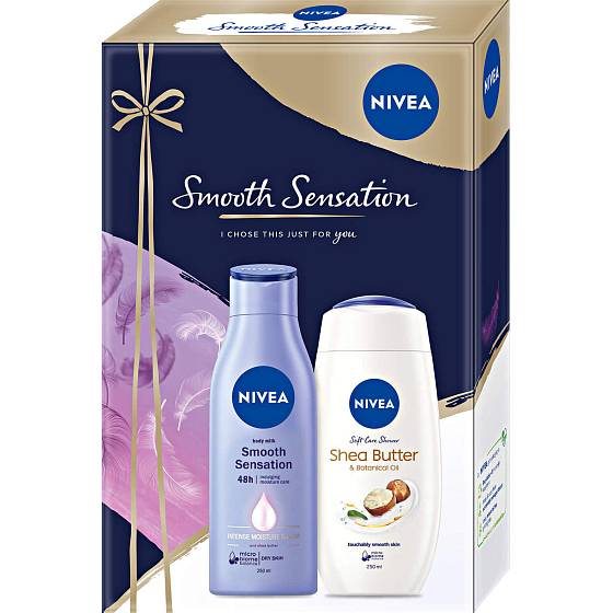 Nivea Smooth Sensation body lotion 250 ml + Shea Butter shower gel 250 ml, cosmetic set