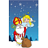 Nekupto Christmas bag Nicholas and angel blue 180 x 360 mm