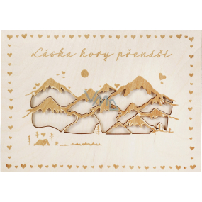 Albi Wooden money pocket Love carries mountains 24 x 18 x 0,9 cm
