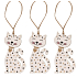 Cats with heart for hanging 7,5 cm 3 pieces