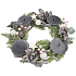 Advent wreath with pink balls and pine cones 30 cm