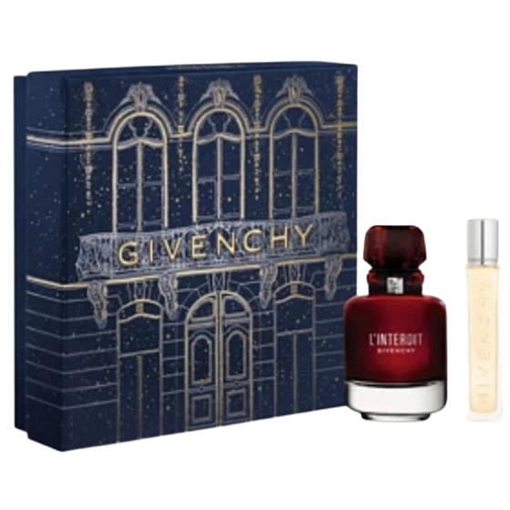 Givenchy L'Interdit Rouge Eau de Parfum for Women 50 ml + Travel Spray 12.5 ml, Gift Set