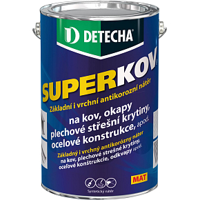 Detecha Superkov basic and top coat for metal, black matt, 5 kg