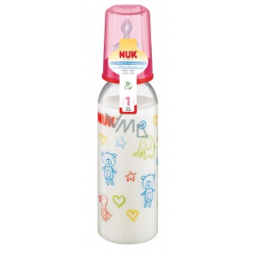 Nuk Bottle plastic nursing silicone teat 0-6 months size 1 different colors 240 ml