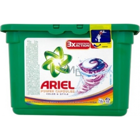 Ariel Power Capsules Color & Style Color Washing Gel Capsules 3X More Cleaning Power 15 pieces 432 g