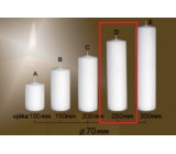 Lima Gastro smooth white pillar candle 70 x 250 mm 1 piece