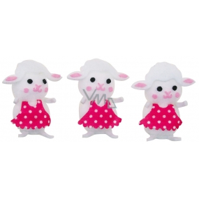 White sheep in a box of 6 cm 3 pieces