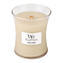 WoodWick Vanilla Bean - Vanilla pod scented candle with wooden wick and lid glass medium 275 g