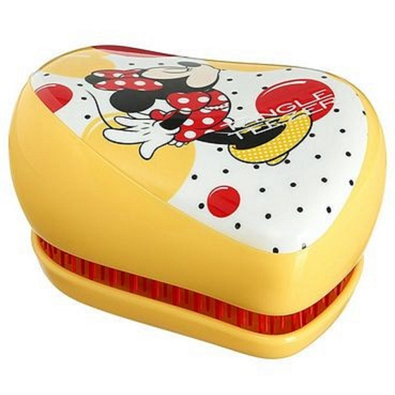 Tangle Teezer Compact Professional compact hair brush, Disney Minnie Mouse Yellow