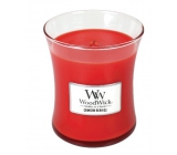 WoodWick Crimson Berries scented candle with wooden wick and lid glass medium 275 g