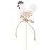 Hen wooden recess white 5 cm + skewers 1 piece