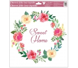 Window foil without glue wreath Sweet Home 33 x 30 cm