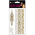 Tattoo decals gold and silver 15 x 9 cm