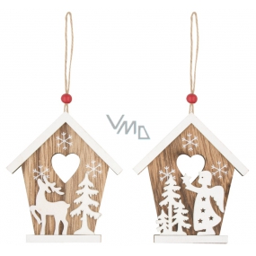 Wooden house for hanging 8 cm 1 piece