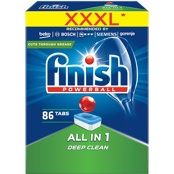 Finish All in 1 Regular Deep Clean dishwasher tablets 86 pieces