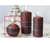 Lima Sparkling candle crimson ball 80 mm 1 piece