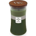 WoodWick Trilogy Mountain Trail 609.5 g large scented candle with wooden wick and lid