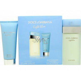 Dolce & Gabbana Light Blue eau de toilette for women 100 ml + body cream 100 ml, gift set