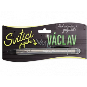Nekupto Glowing pen with the name Václav, touch tool controller 15 cm