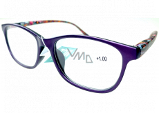 Berkeley Reading glasses +1 plastic purple, colored sides 1 piece MC2193