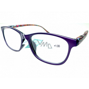 Berkeley Reading glasses +1 plastic purple, colored sides 1 piece MC2193