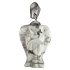 Magnesite / Howlite white Angel guardian pendant natural stone 1,7 cm 1 piece, cleansing stone