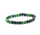 Anyolite / Ruby in Zoisite bracelet elastic natural stone, ball 6 mm / 16 - 17 cm, relieves in times of sadness