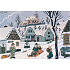 Albi Playing Christmas envelope card Children in the village sledging 14,8 x 21 cm