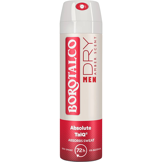 Borotalco Men Dry Amber Scent deodorant spray for men 150 ml