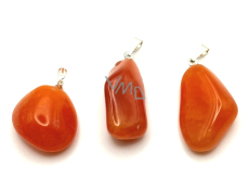 Carnelian Trommel pendant natural stone, 2,2 - 3 cm, 1 piece, , Teaching us here and now